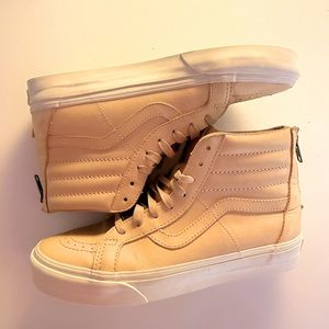 Vans Pink Leather Sk8 High Top